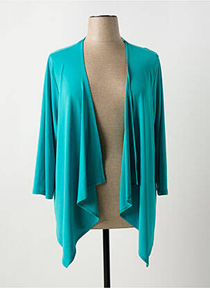 Gilet manches longues manches 3/4 bleu GUY DUBOUIS femme