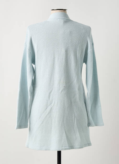 Gilet manches longues stretch bleu MARBLE femme