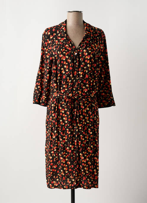 Robe mi-longue manches 3/4 manches 3/4 noir CONCEPT K femme