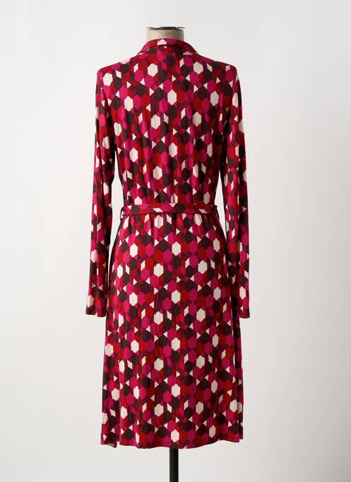 Robe mi-longue manches longues manches longues rouge SURKANA femme