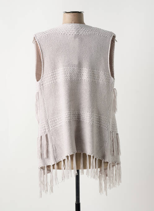 Gilet sans manche maille souple et aérée gris MARBLE femme