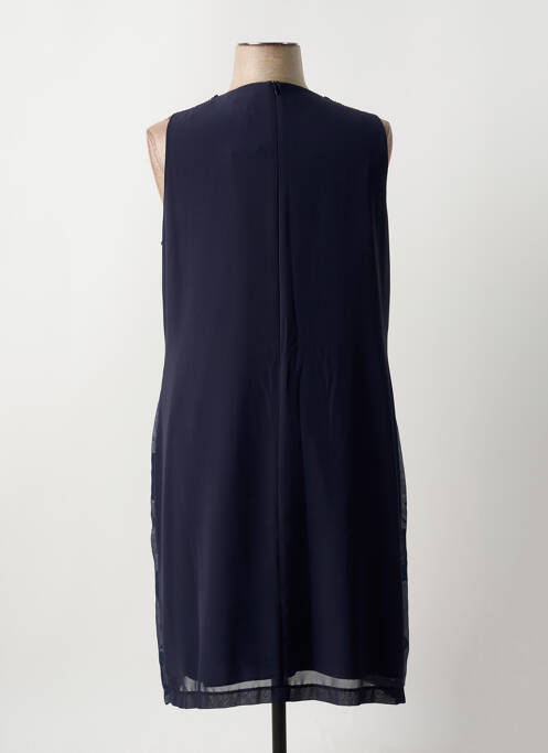 Robe mi-longue imprimé fleurs sans manche bleu GUY DUBOUIS femme