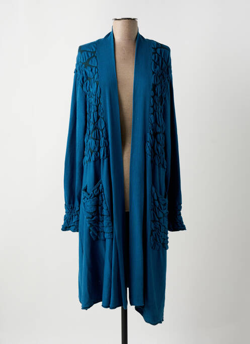 Gilet manches longues bleu BOHÉME pour femme