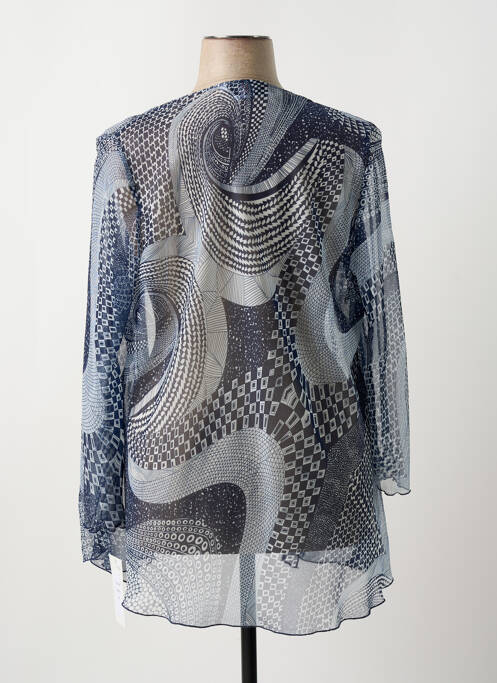 Gilet manches longues bleu JEAN DELFIN pour femme