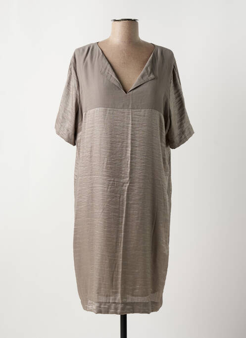 Robe mi-longue marron FRED SABATIER pour femme