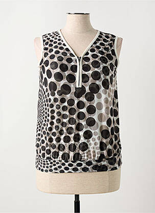 Top stretch sans manche noir TELMAIL femme