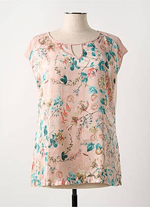 T-shirt stretch manches courtes rose TINTA STYLE femme