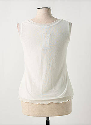 Débardeur stretch sans manche blanc TELMAIL femme