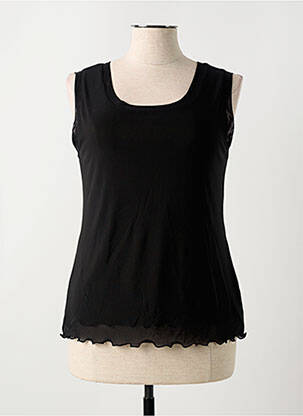 Débardeur stretch sans manche noir TELMAIL femme