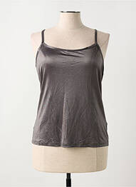 Top coupe cintrée sans manche gris FRED SABATIER femme