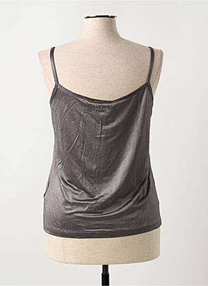 Top coupe cintrée sans manche gris FRED SABATIER femme