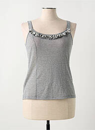 Débardeur stretch sans manche gris MERI & ESCA femme