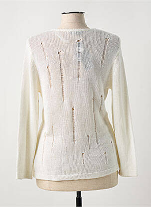 Gilet manches longues coupe cintrée blanc MARBLE femme