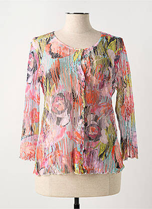 Top imprimé fantaisie manches 3/4 rouge TELMAIL femme