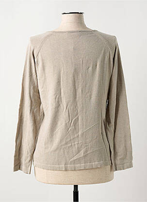 Gilet manches longues col rond beige TELMAIL femme
