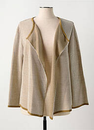 Gilet manches longues maille tricot marron TELMAIL femme