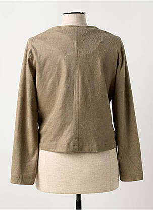 Veste casual col rond marron JEAN GABRIEL femme