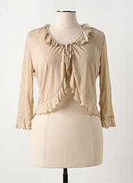 Boléro col rond beige GUY DUBOUIS femme