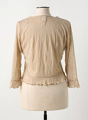 Boléro col rond beige GUY DUBOUIS femme