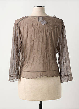 Boléro légère et transparente marron GUY DUBOUIS femme