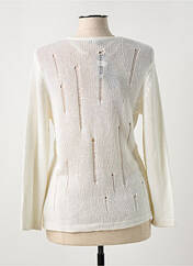 Gilet manches longues blanc MARBLE pour femme seconde vue