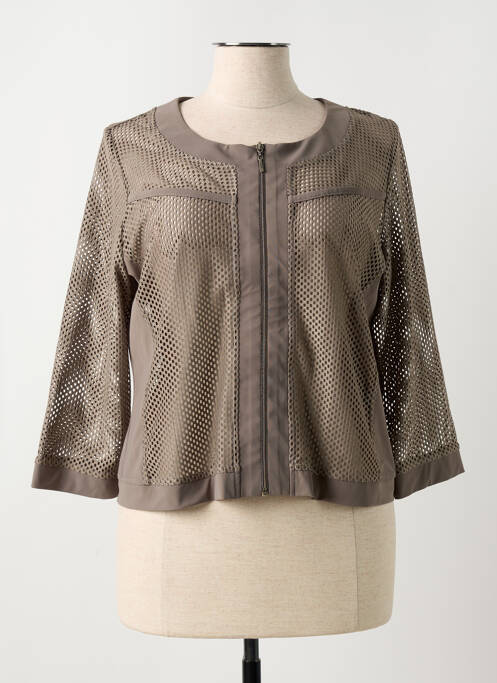 Veste casual marron JEAN DELFIN pour femme