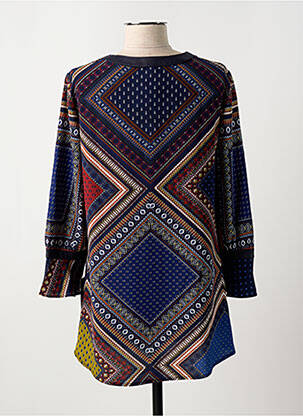 Blouse imprimé fantaisie manches longues bleu JEAN DELFIN femme