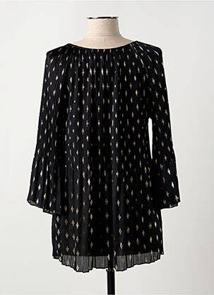 Blouse imprimé fantaisie manches longues noir VIE NOCTURNE femme