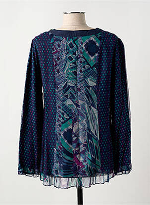 Blouse imprimé fantaisie manches longues bleu JAC JAC femme
