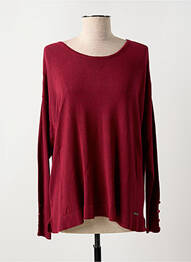 Pull col rond manches longues rouge AGATHE & LOUISE femme