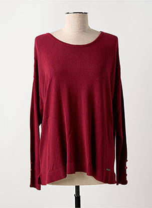 Pull col rond manches longues rouge AGATHE & LOUISE femme