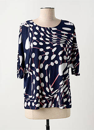 T-shirt manches 3/4 manches 3/4 bleu MARBLE femme