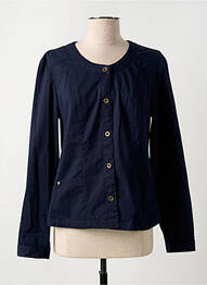Veste casual col rond bleu AGATHE & LOUISE femme