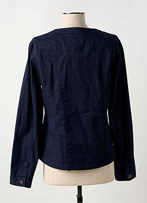 Veste casual col rond bleu AGATHE & LOUISE femme