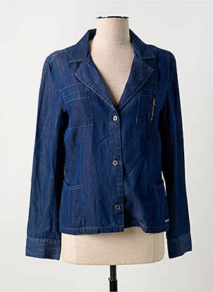 Veste casual poches bleu AGATHE & LOUISE femme