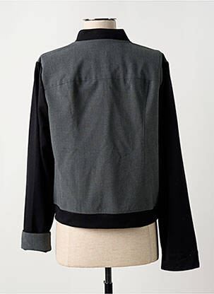 Veste casual col rond gris AGATHE & LOUISE femme