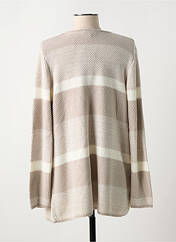 Gilet manches longues beige MARBLE pour femme seconde vue