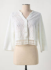 Gilet manches longues blanc AGATHE & LOUISE pour femme seconde vue