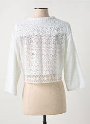 Gilet manches longues blanc AGATHE & LOUISE pour femme seconde vue