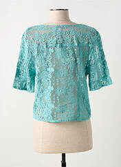 Gilet manches courtes bleu AGATHE & LOUISE pour femme seconde vue