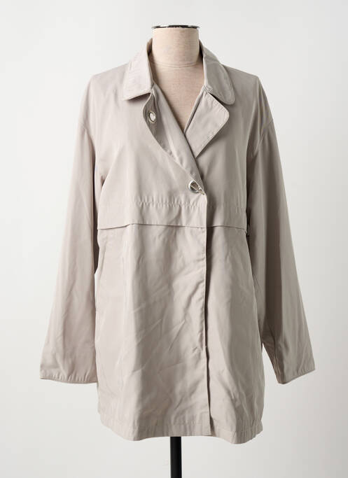Imperméable manches longues sans capuche beige EL INTERNATIONALE femme