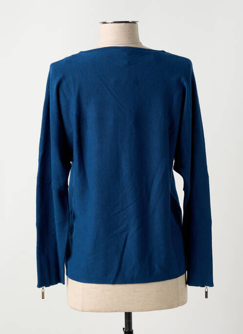 Pull coupe cintrée manches longues bleu MARBLE femme