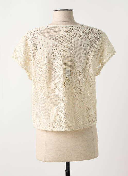 Gilet manches courtes col v blanc JAC JAC femme