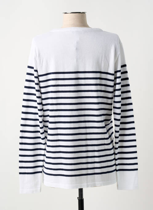 Pull col rond manches longues blanc MERI & ESCA femme