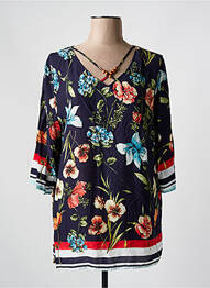 Blouse manches 3/4 manches 3/4 bleu FRED SABATIER femme