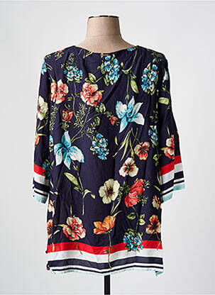 Blouse manches 3/4 manches 3/4 bleu FRED SABATIER femme