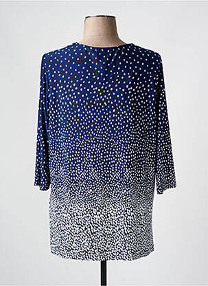 Tunique manches longues imprimé fantaisie bleu PLURIELLES femme