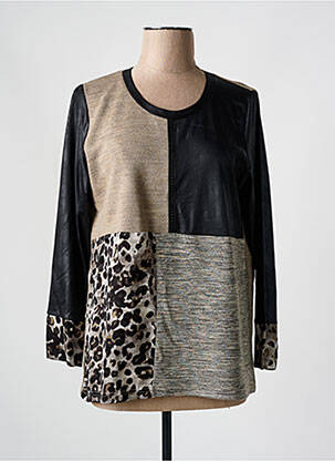 Pull col rond manches longues noir MERI & ESCA femme