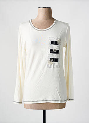T-shirt manches longues manches longues blanc JEAN DELFIN femme