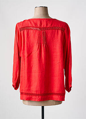 Blouse col rond manches 3/4 rouge EL INTERNATIONALE femme